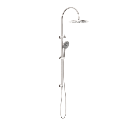 Nero Opal Twin Shower With Air Shower II - Brushed Nickel