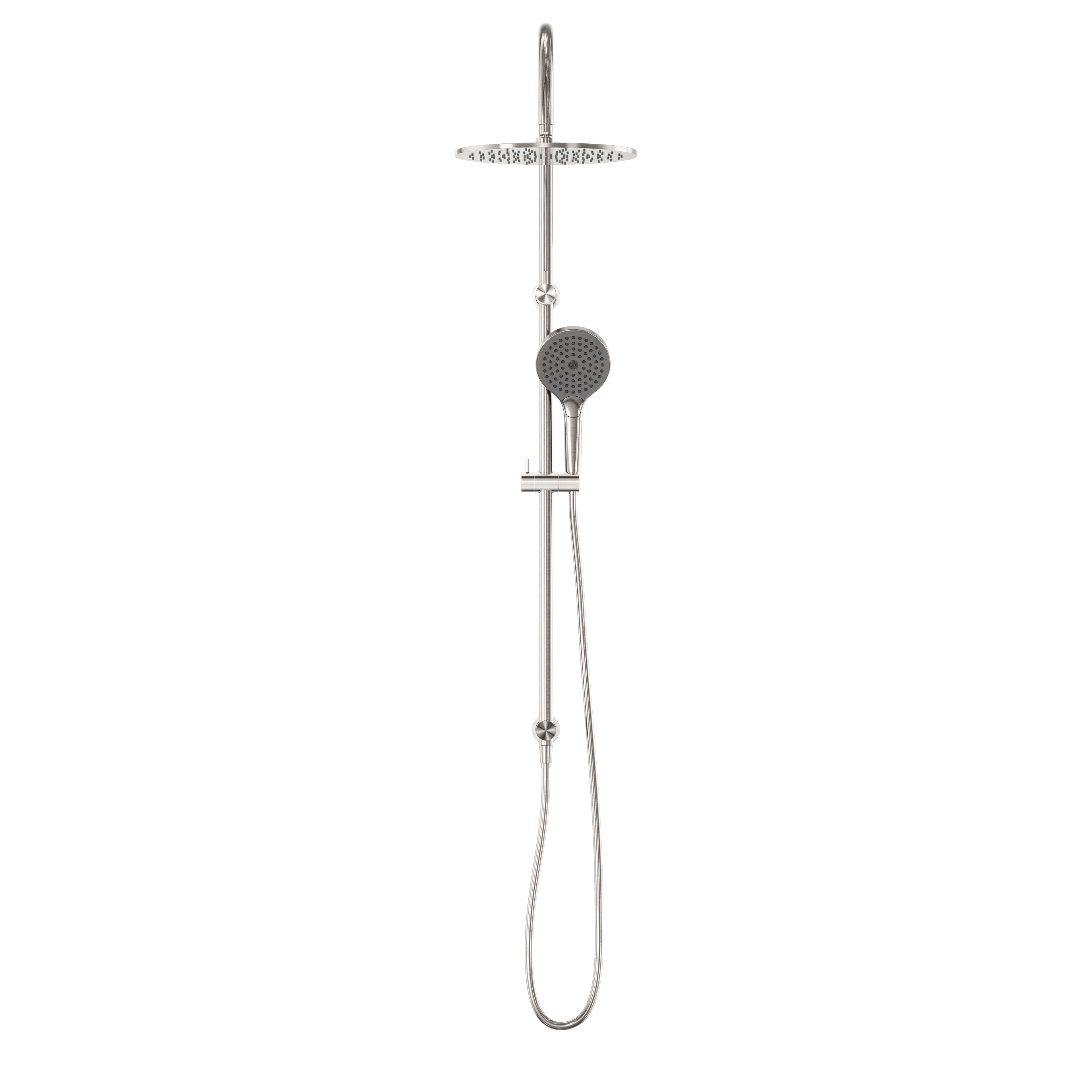 Nero Opal Twin Shower With Air Shower II - Brushed Nickel - NR251905HBN