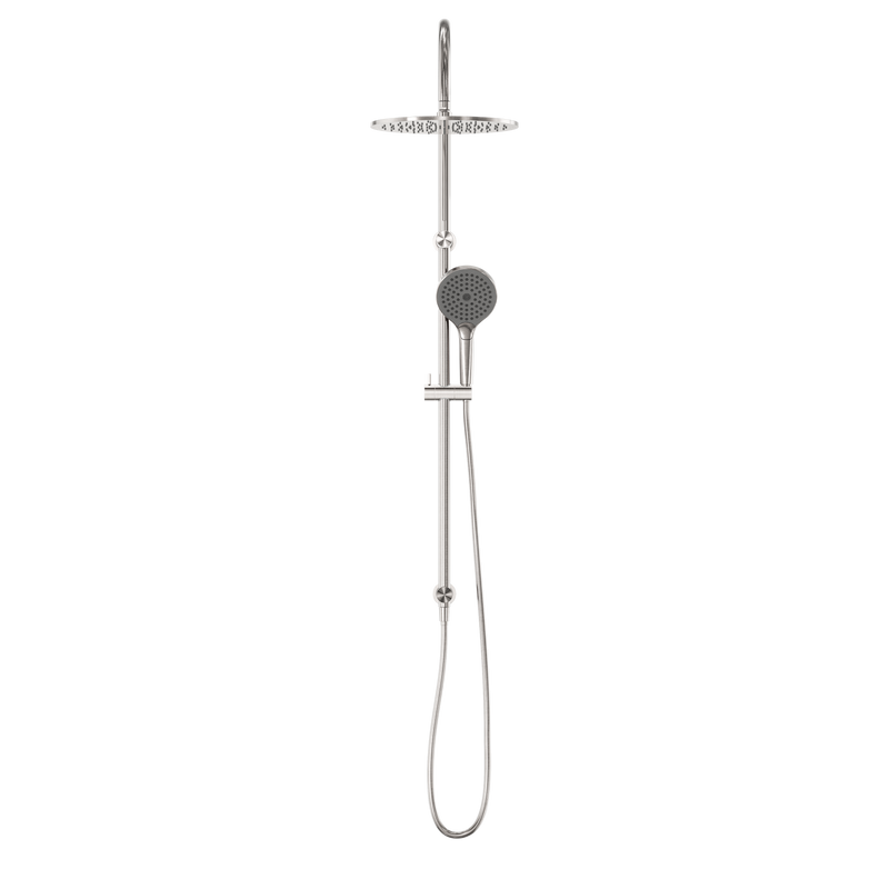Nero Opal Twin Shower With Air Shower II - Brushed Nickel