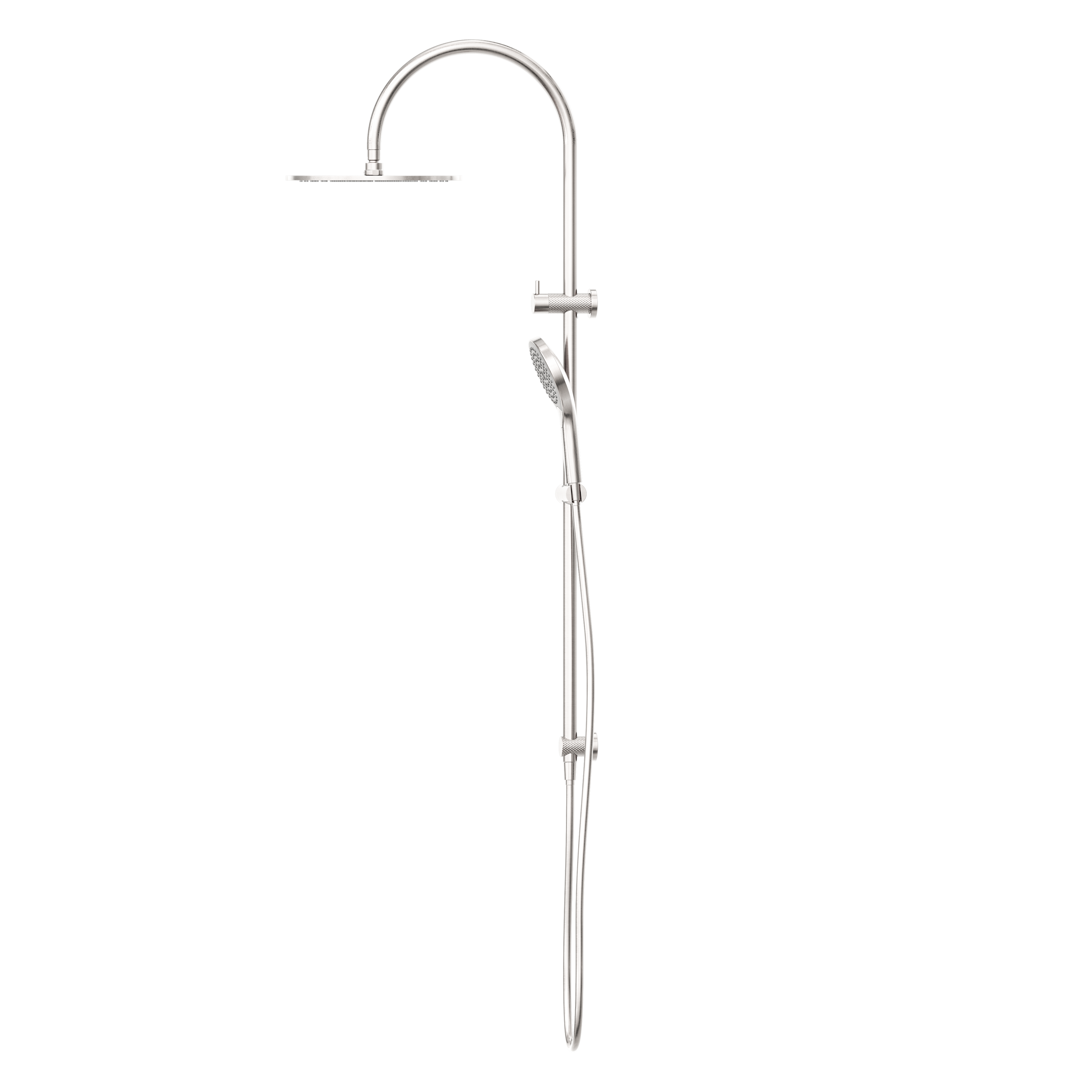 Nero Opal Twin Shower With Air Shower II - Brushed Nickel - NR251905HBN