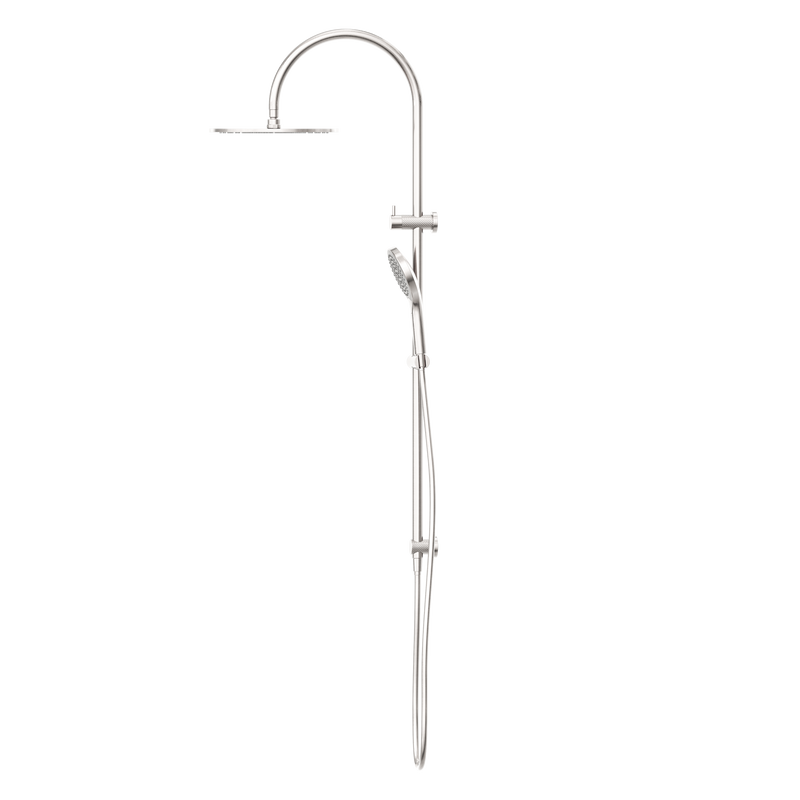 Nero Opal Twin Shower With Air Shower II - Brushed Nickel