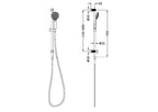 Nero Opal Shower Rail With Air Shower - Brushed Gold - NR251905aBG
