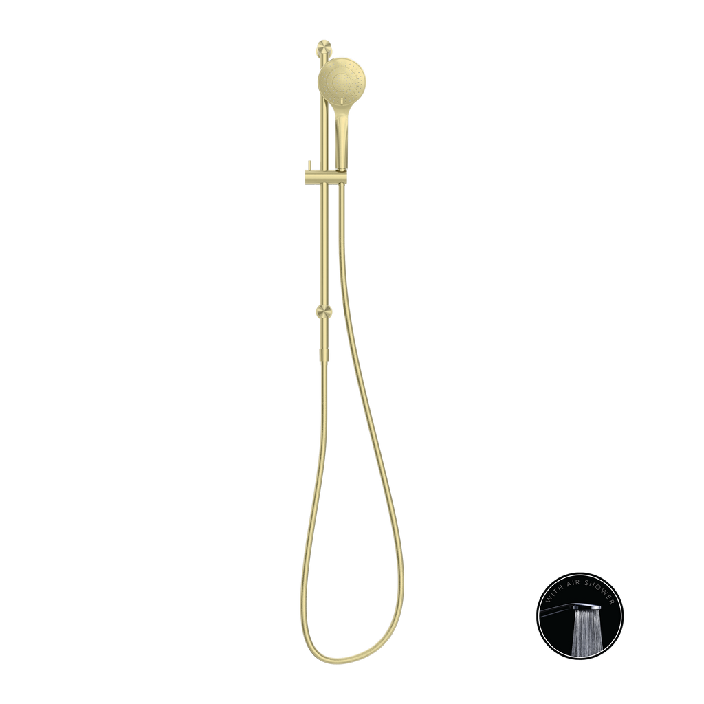 Nero Opal Shower Rail With Air Shower - Brushed Gold - NR251905aBG
