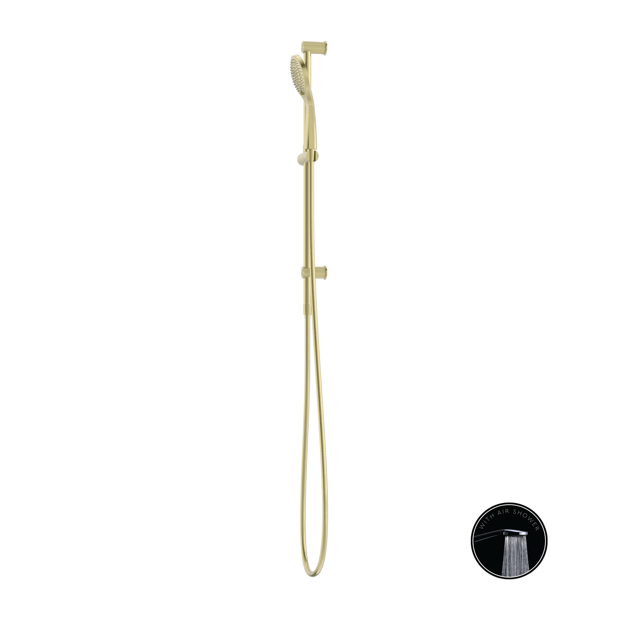 Nero Opal Shower Rail With Air Shower - Brushed Gold - NR251905aBG