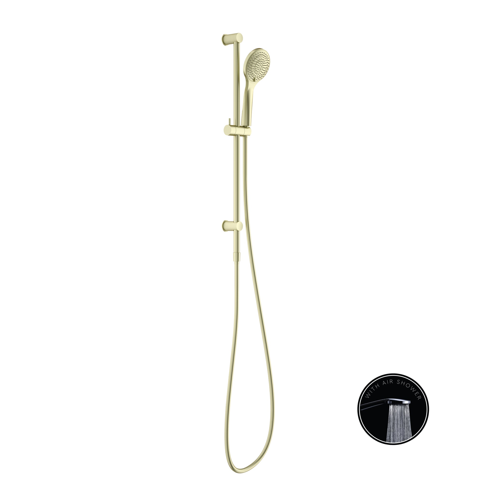 Nero Opal Shower Rail With Air Shower - Brushed Gold - NR251905aBG