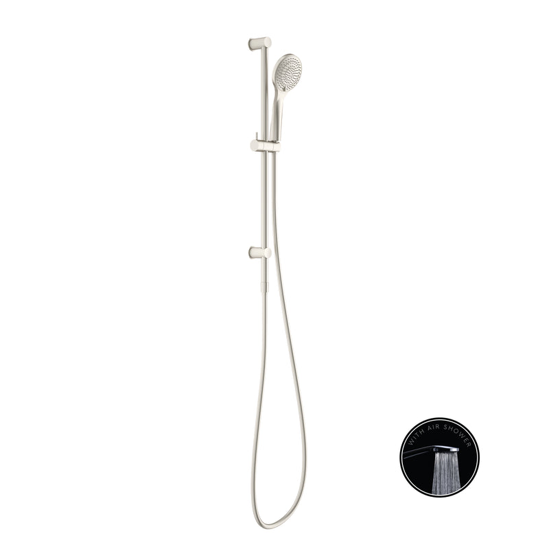 Nero Opal Shower Rail With Air Shower - Brushed Nickel