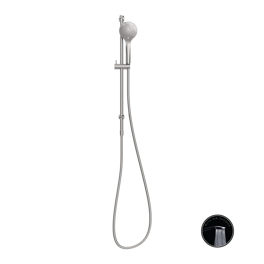 Nero Opal Shower Rail With Air Shower - Brushed Nickel - NR251905aBN
