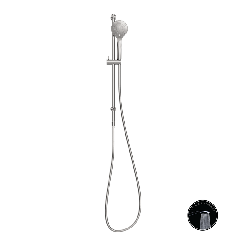 Nero Opal Shower Rail With Air Shower - Brushed Nickel