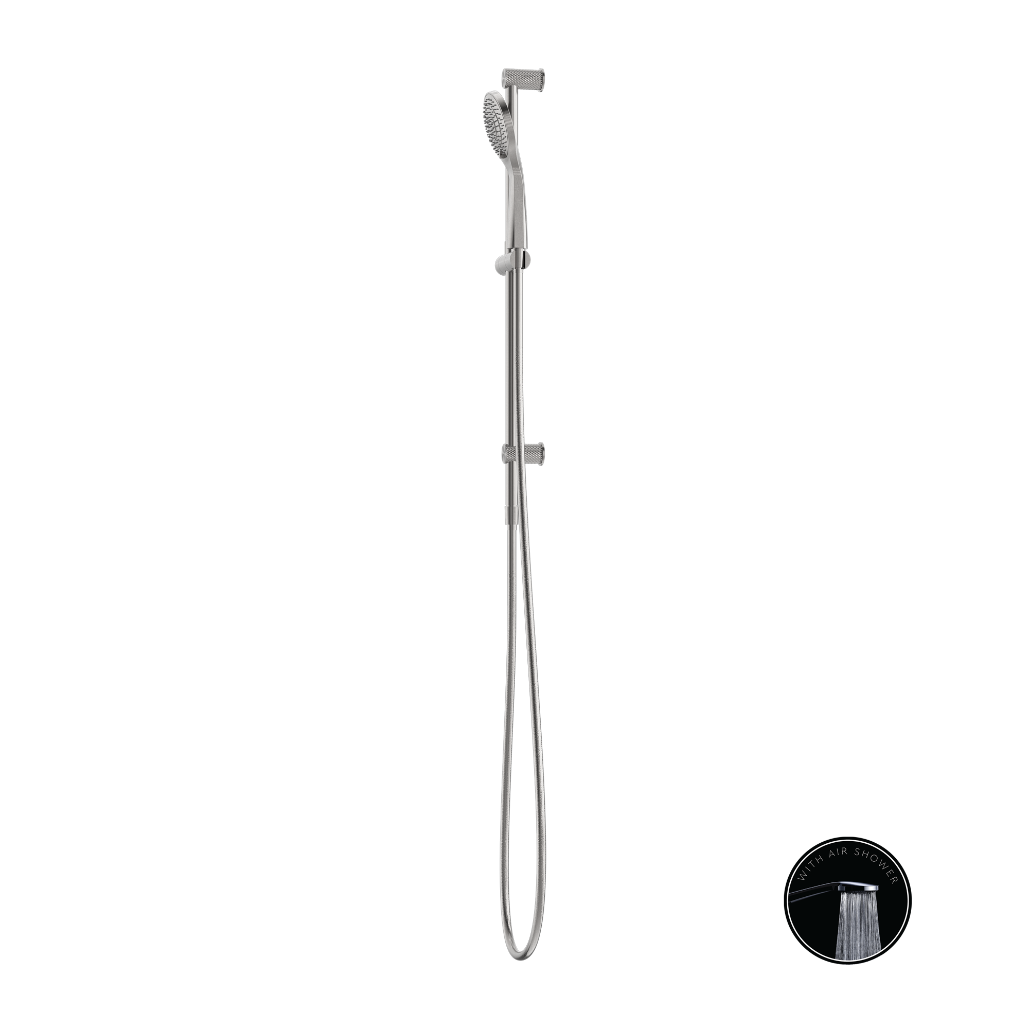 Nero Opal Shower Rail With Air Shower - Brushed Nickel - NR251905aBN