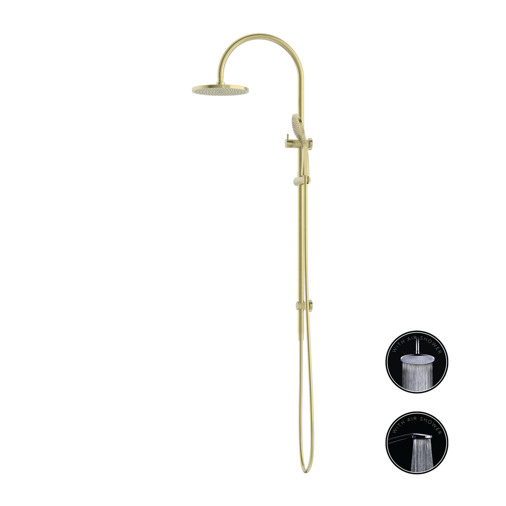 Nero Opal Twin Shower With Air Shower - Brushed Gold - NR251905bBG