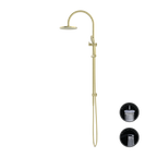 Nero Opal Twin Shower With Air Shower - Brushed Gold - NR251905bBG