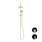 Nero Opal Twin Shower With Air Shower - Brushed Gold - NR251905bBG