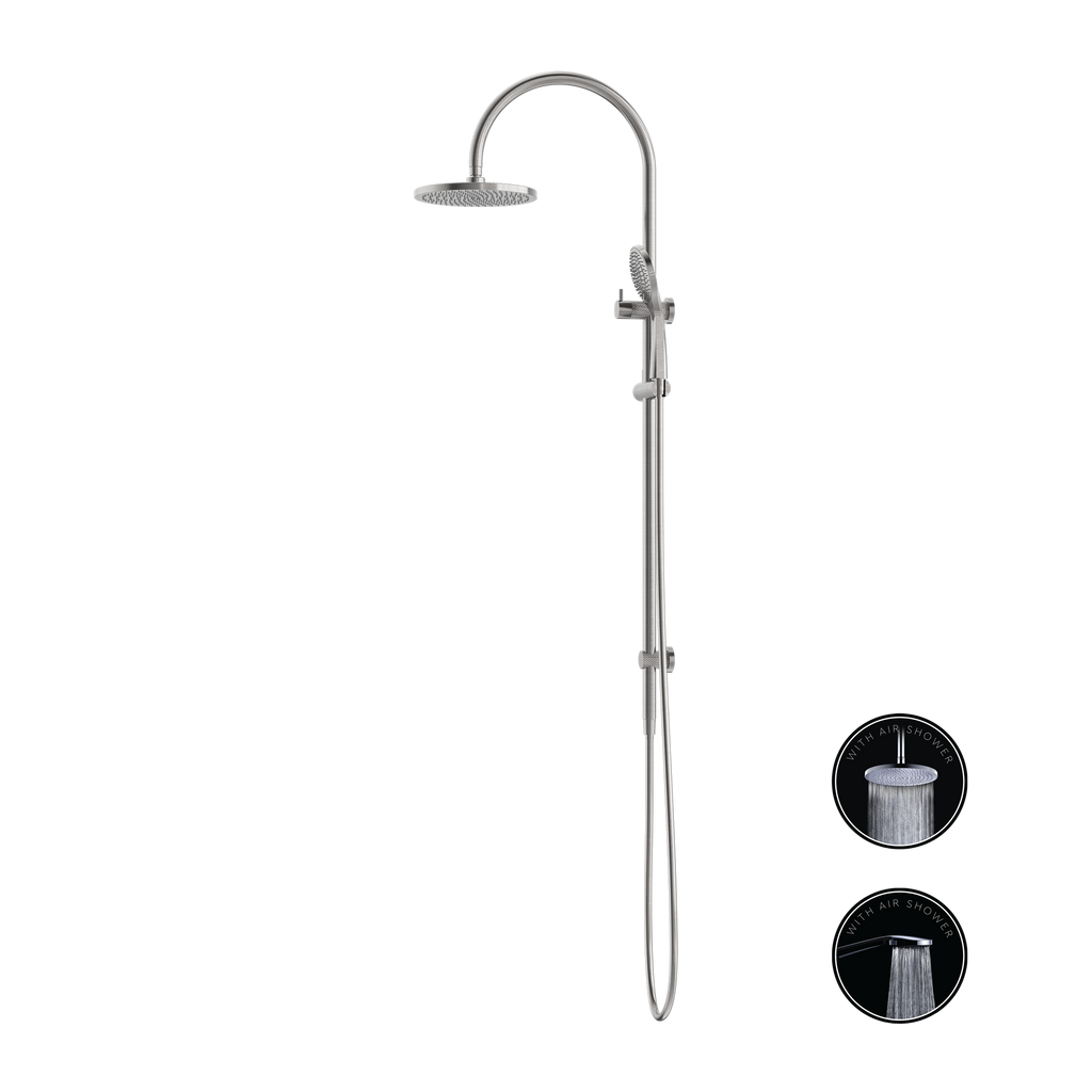 Nero Opal Twin Shower With Air Shower - Brushed Nickel - NR251905bBN