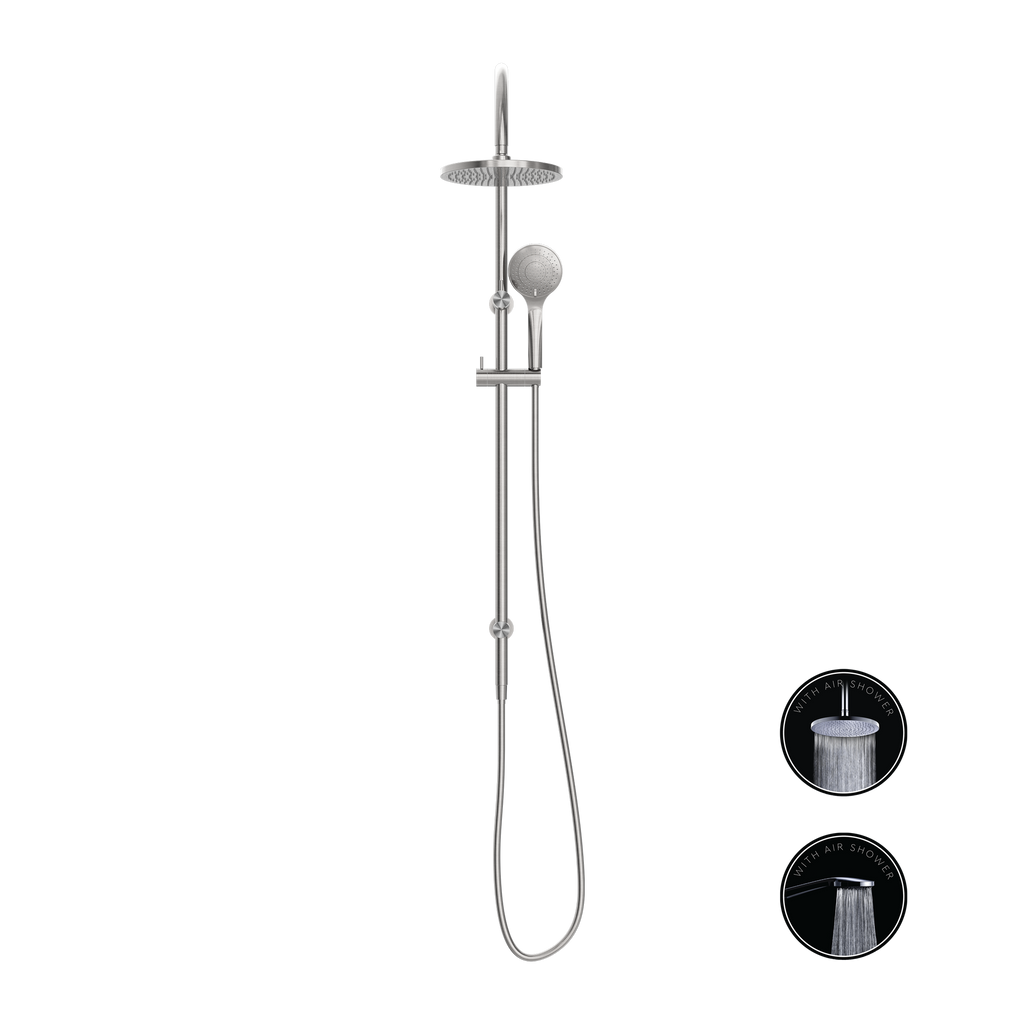 Nero Opal Twin Shower With Air Shower - Brushed Nickel - NR251905bBN