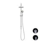 Nero Opal Twin Shower With Air Shower - Brushed Nickel - NR251905bBN