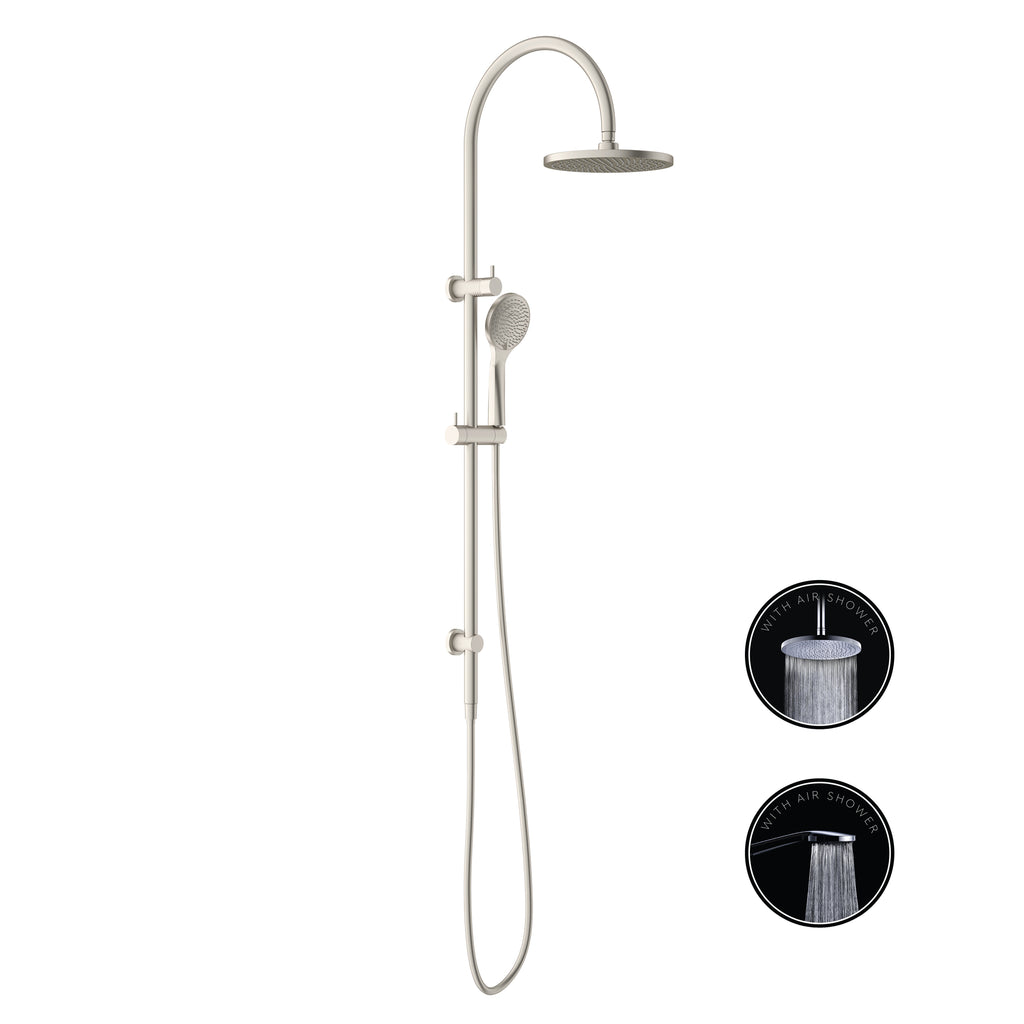 Nero Opal Twin Shower With Air Shower - Brushed Nickel - NR251905bBN