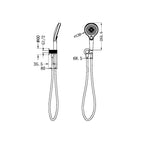 Nero Opal Shower On Bracket - Brushed Nickel - NR251905cBN