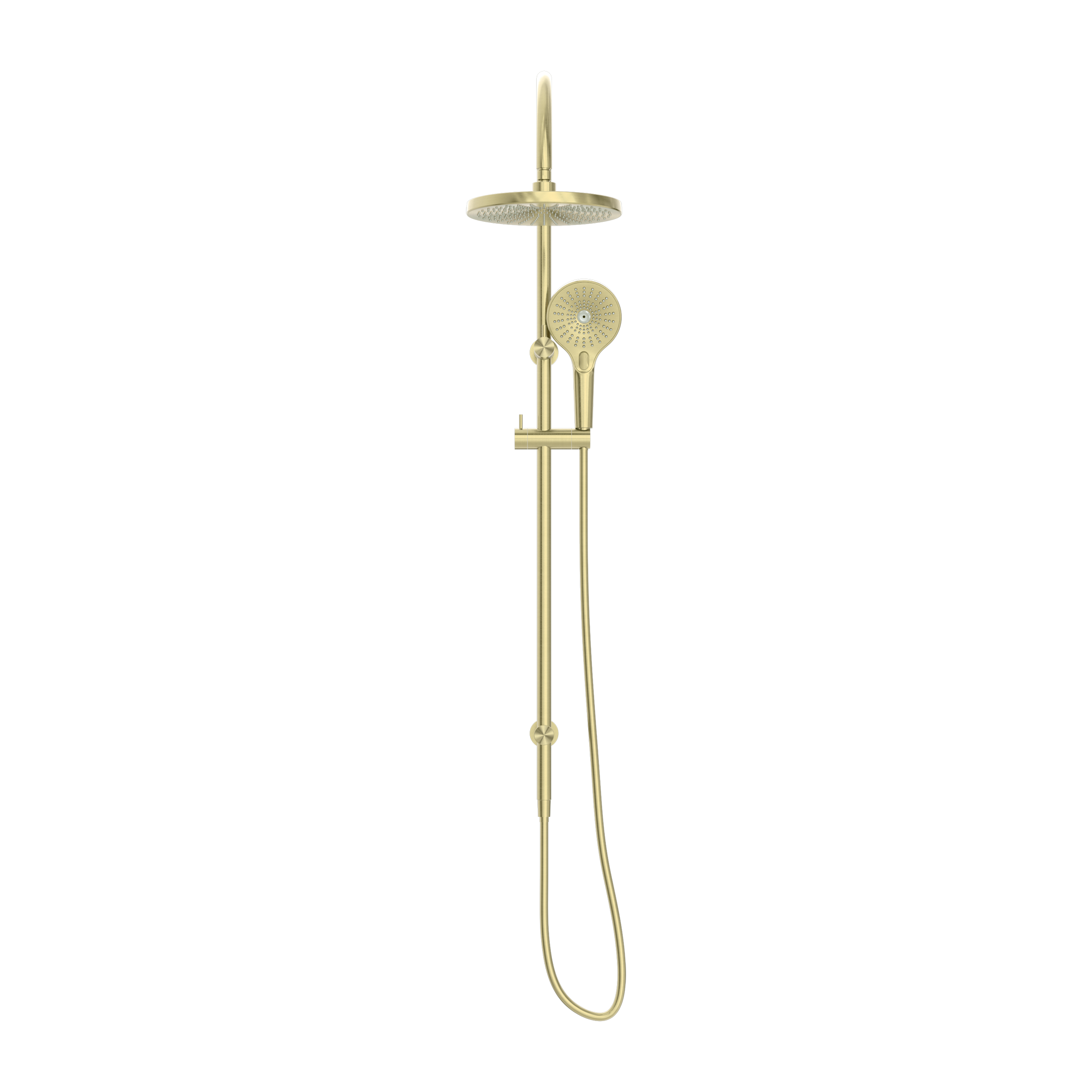 Nero Opal Twin Shower - Brushed Gold - NR251905eBG