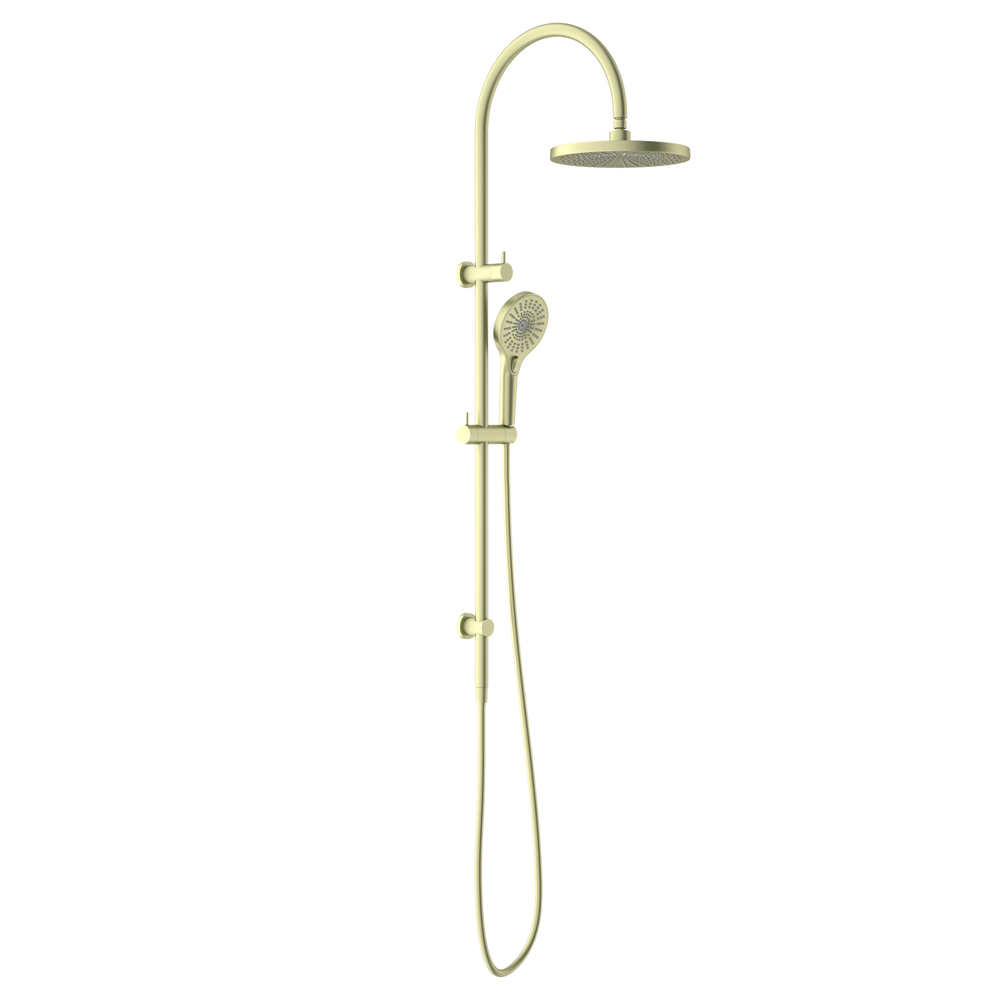 Nero Opal Twin Shower - Brushed Gold - NR251905eBG