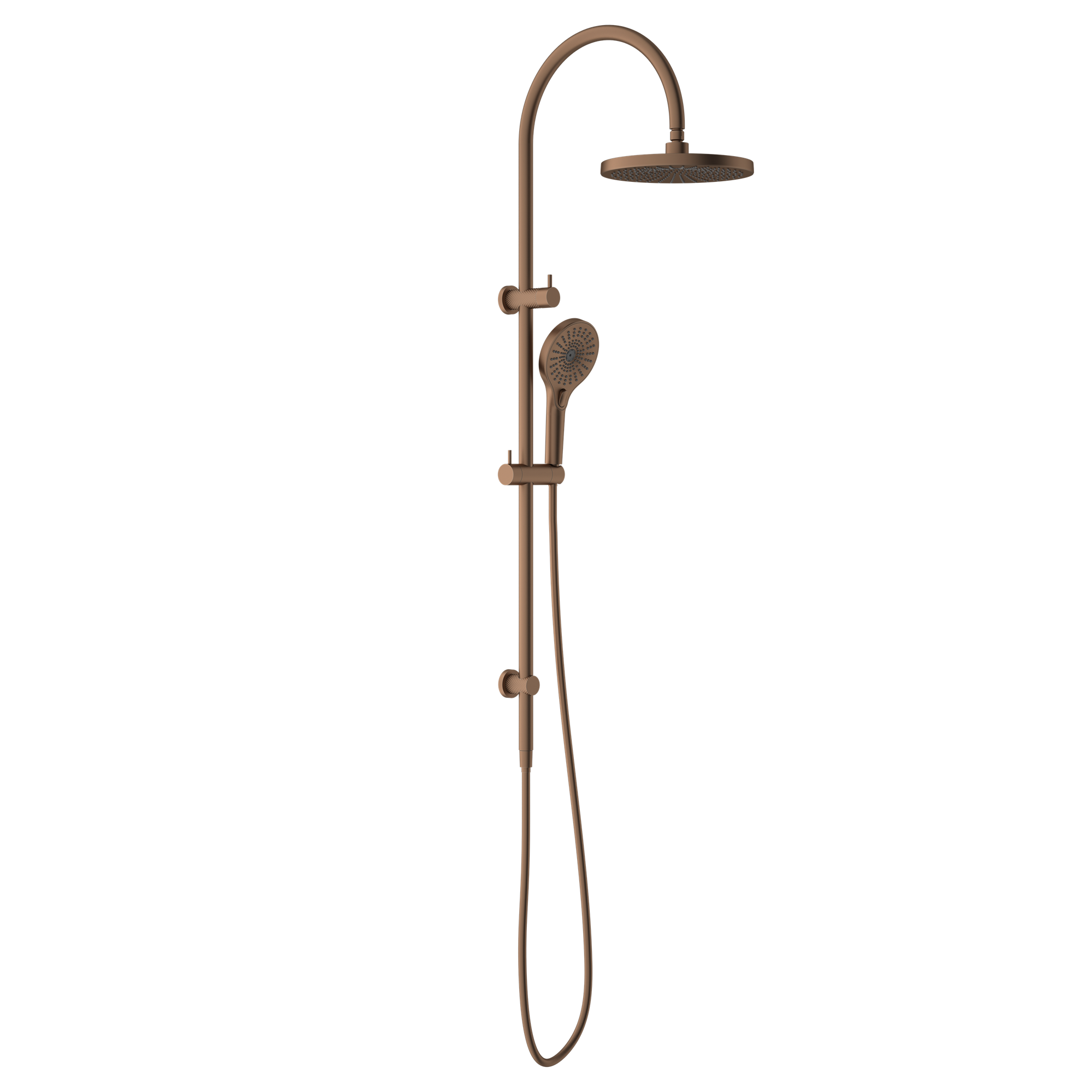 Nero Opal Twin Shower - Brushed Bronze - NR251905eBZ