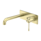 Nero Opal Wall Basin/Bath Mixer 120mm - Brushed Gold - NR251907a120BG
