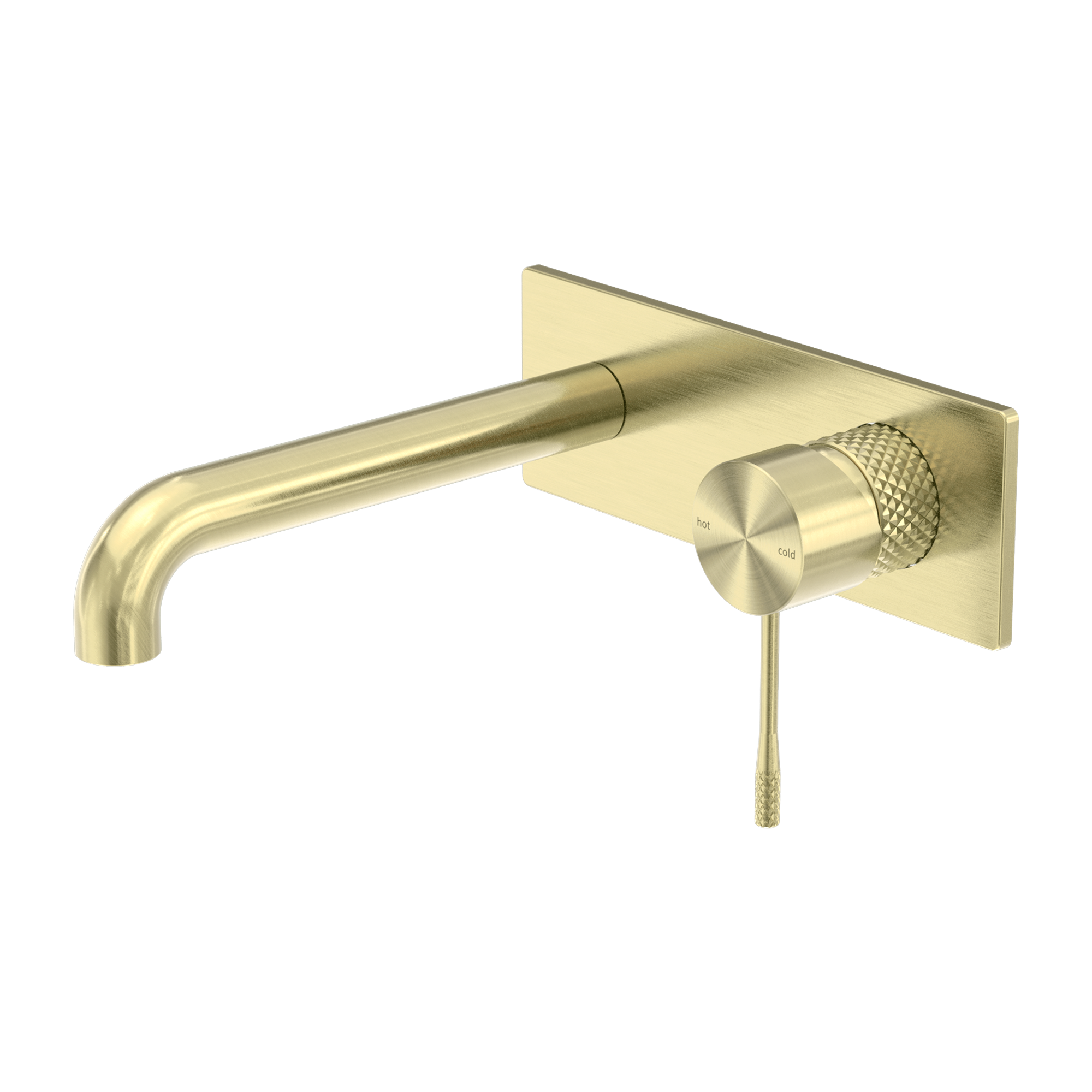 Nero Opal Wall Basin/Bath Mixer 120mm - Brushed Gold - NR251907a120BG