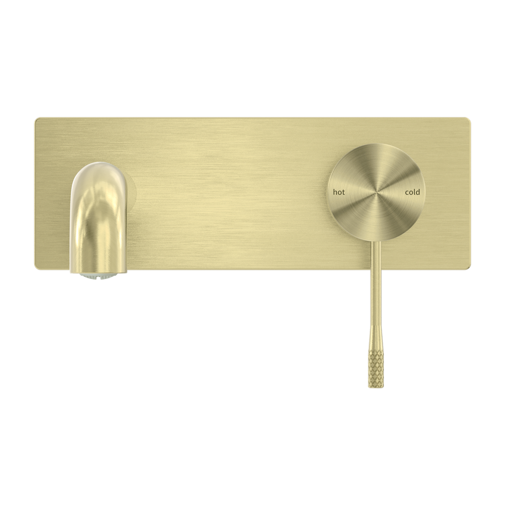 Nero Opal Wall Basin/Bath Mixer 120mm - Brushed Gold - NR251907a120BG