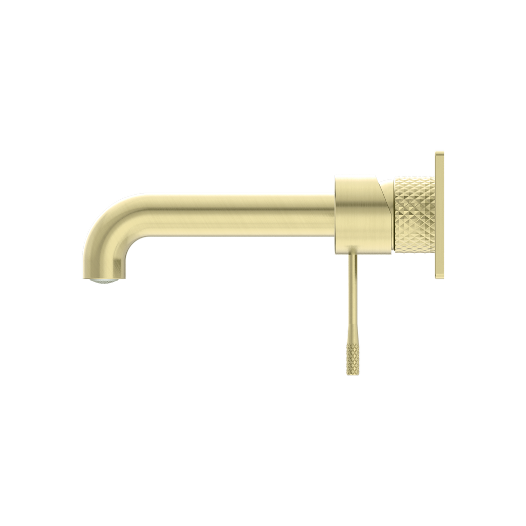 Nero Opal Wall Basin/Bath Mixer 120mm - Brushed Gold - NR251907a120BG