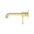 Nero Opal Wall Basin/Bath Mixer 120mm - Brushed Gold - NR251907a120BG