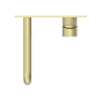 Nero Opal Wall Basin/Bath Mixer 120mm - Brushed Gold - NR251907a120BG