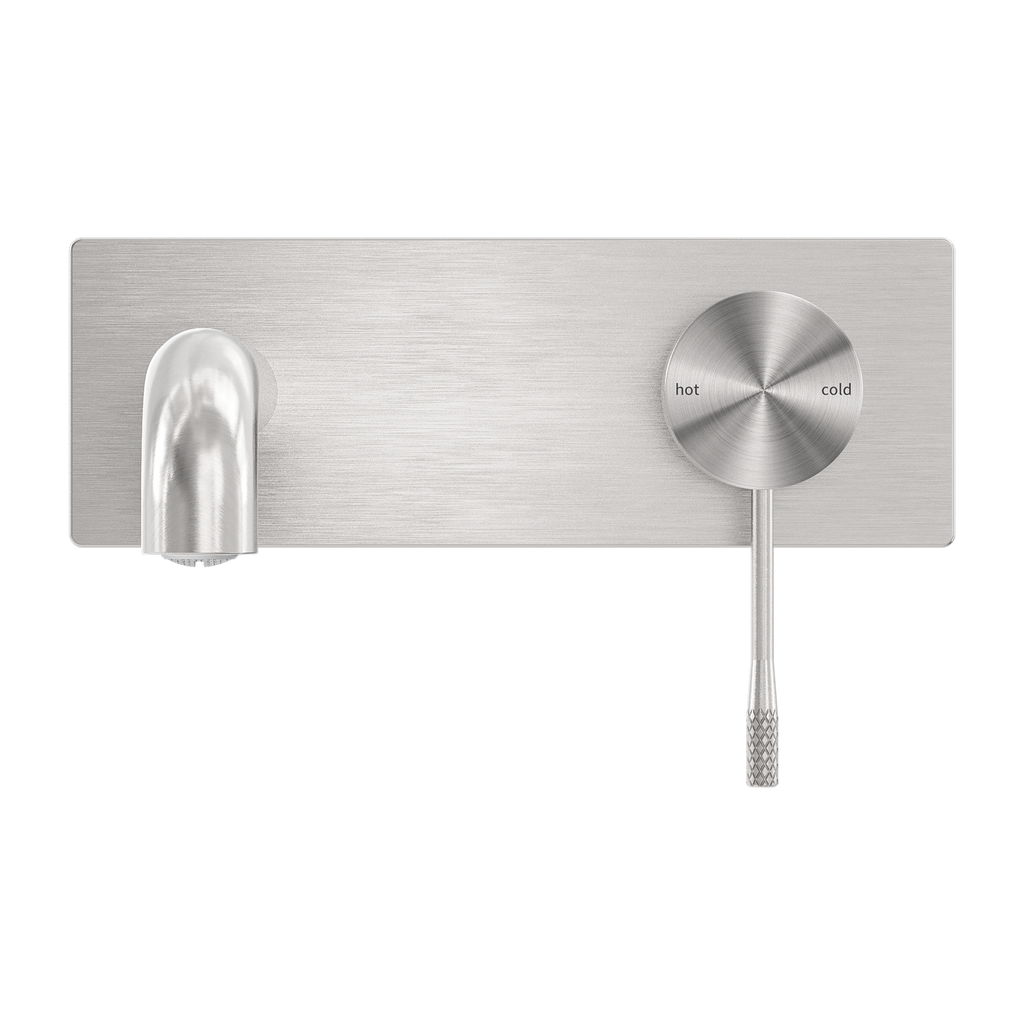 Nero Opal Wall Basin/Bath Mixer 160mm - Brushed Nickel - NR251907a160BN