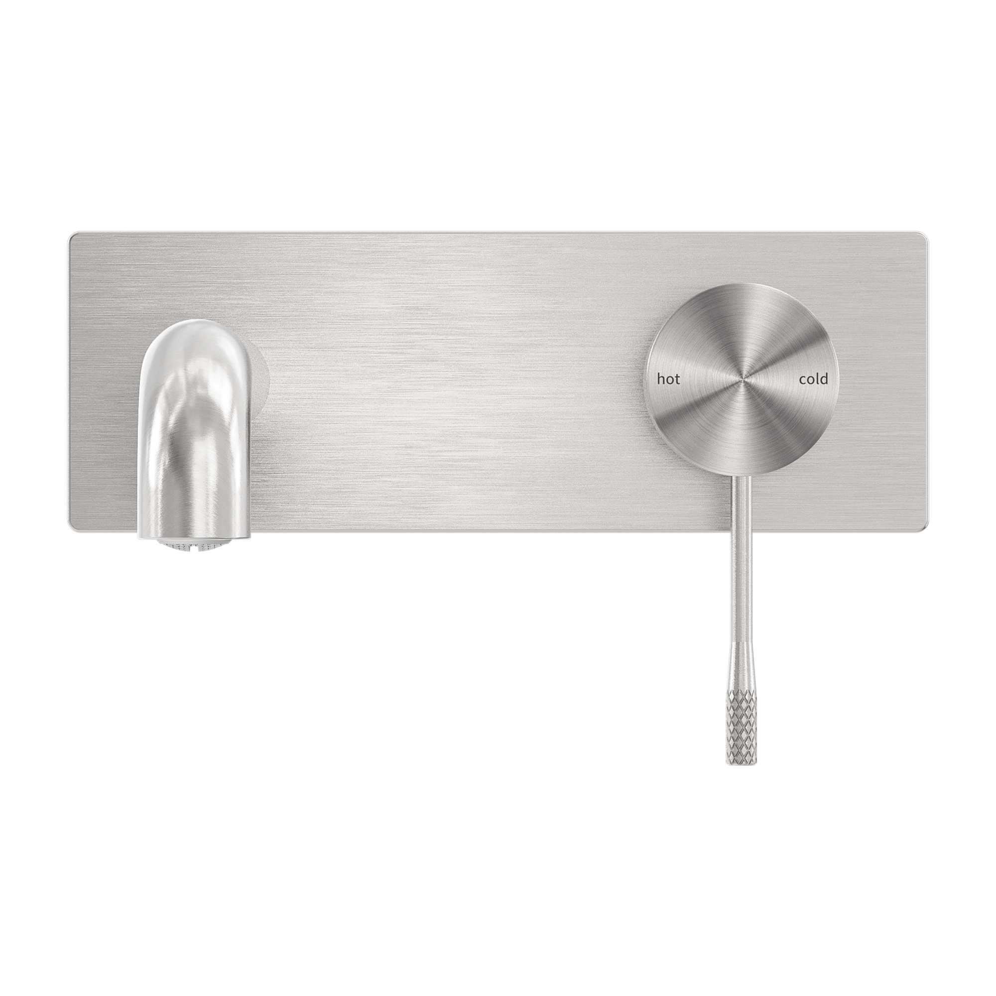 Nero Opal Wall Basin/Bath Mixer 185mm - Brushed Nickel - NR251907aBN