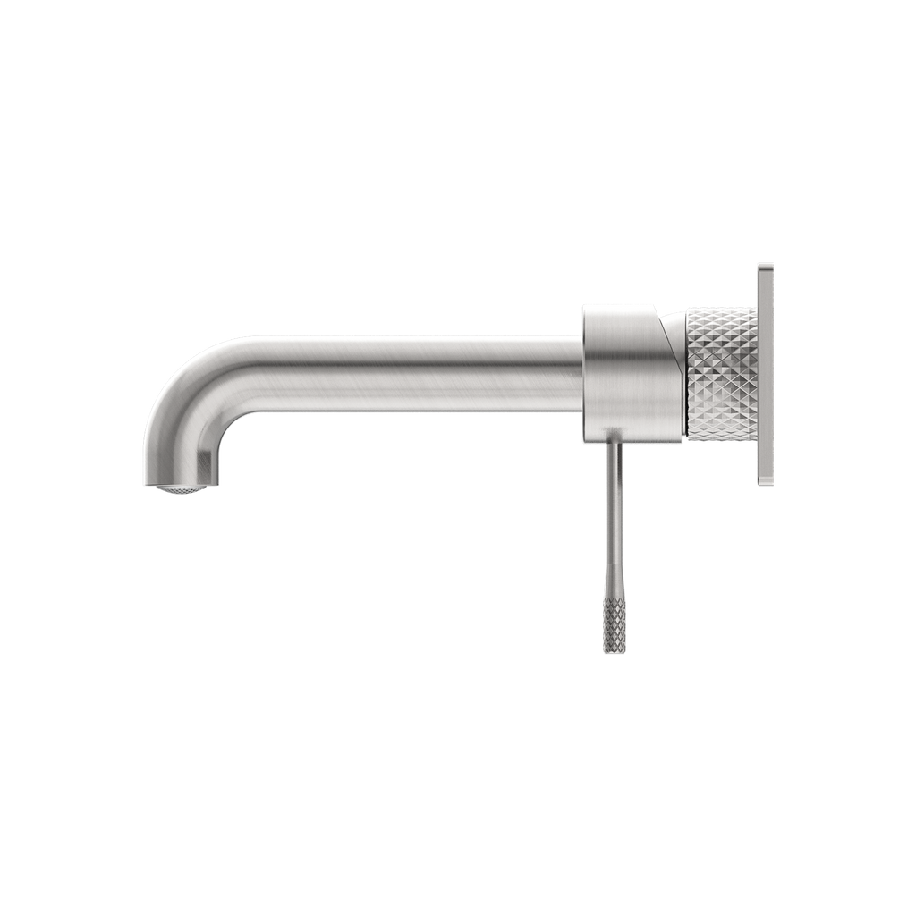 Nero Opal Wall Basin/Bath Mixer 185mm - Brushed Nickel - NR251907aBN