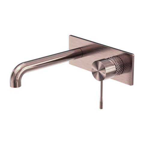 Nero Opal Wall Basin/Bath Mixer 185mm - Brushed Bronze