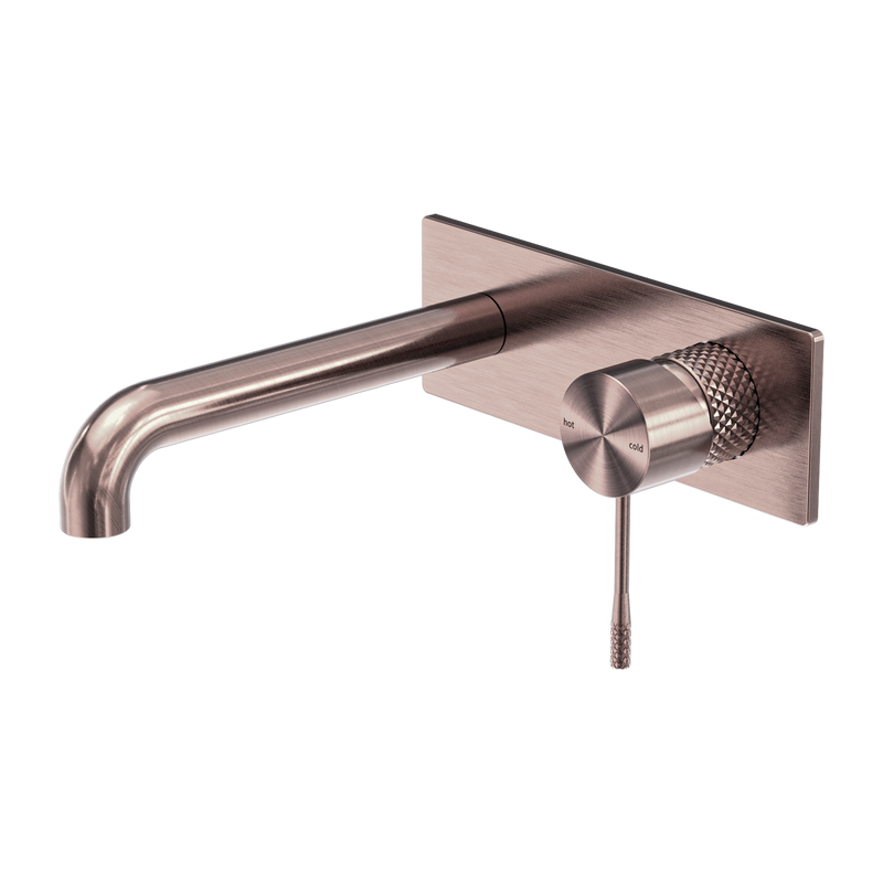Nero Opal Wall Basin/Bath Mixer 260mm - Brushed Bronze