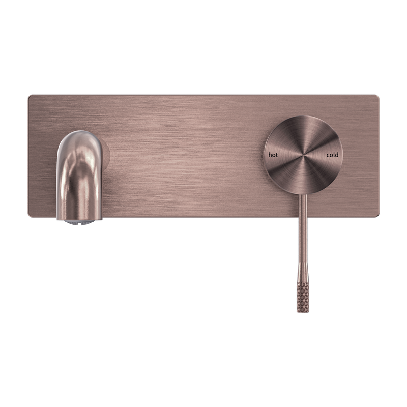 Nero Opal Wall Basin/Bath Mixer 185mm - Brushed Bronze