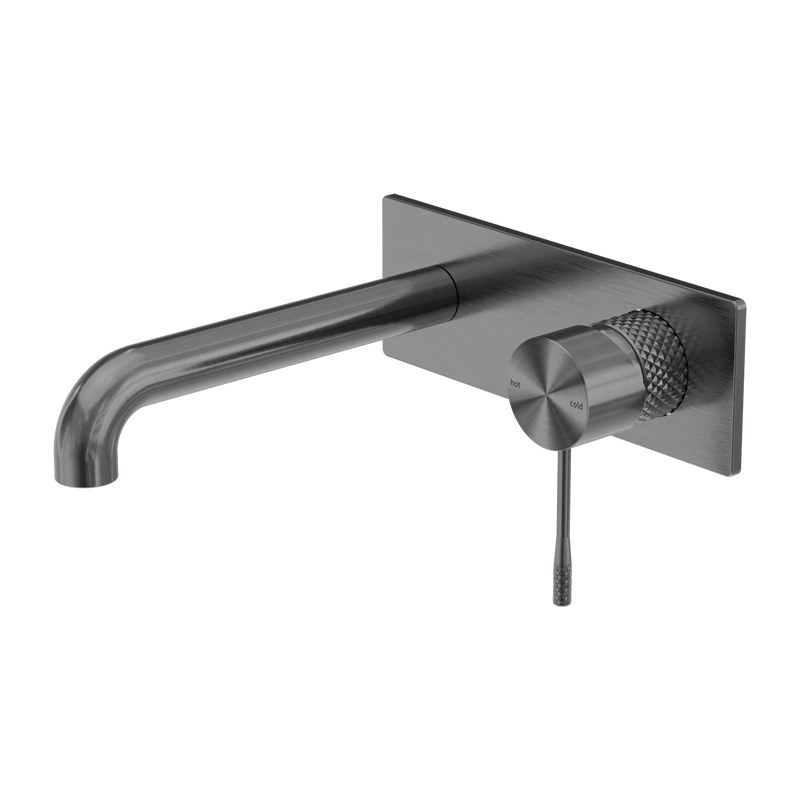 Nero Opal Wall Basin/Bath Mixer 160mm - Graphite