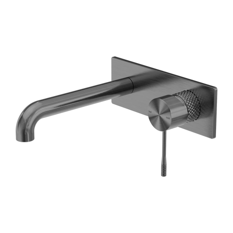 Nero Opal Wall Basin/Bath Mixer 160mm - Graphite