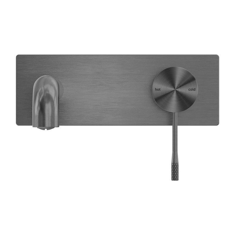 Nero Opal Wall Basin/Bath Mixer 160mm - Graphite