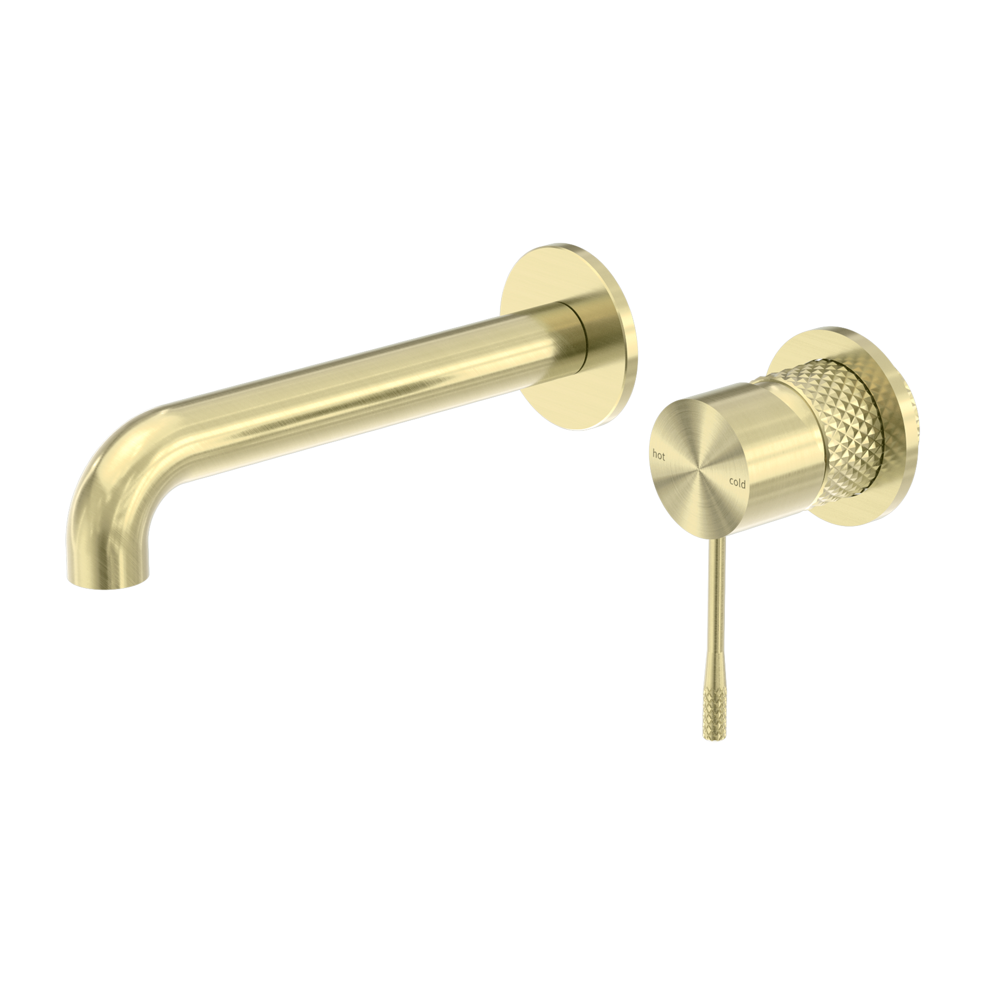 Nero Opal Wall Basin/Bath Mixer Separate Back Plate 120mm - Brushed Gold - NR251907b120BG