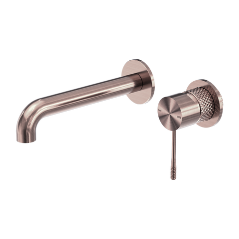 Nero Opal Wall Basin/Bath Mixer Separate Back Plate 120mm - Brushed Bronze