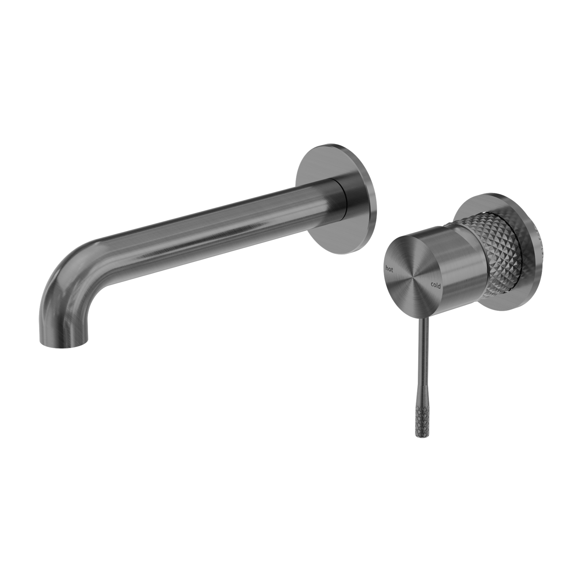 Nero Opal Wall Basin/Bath Mixer Separate Back Plate 120mm - Graphite - NR251907b120GR