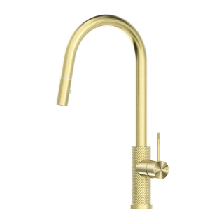 Nero Opal Pull Out Sink Mixer With Vegie Spray Function - Brushed Gold - NR251908BG