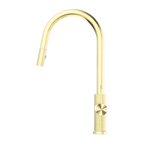 Nero Opal Pull Out Sink Mixer With Vegie Spray Function - Brushed Gold - NR251908BG