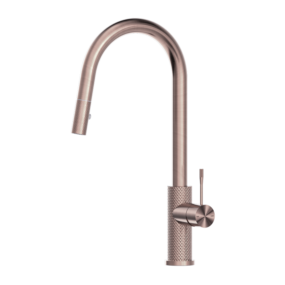 Nero Opal Pull Out Sink Mixer With Vegie Spray Function - Brushed Bronze - NR251908BZ