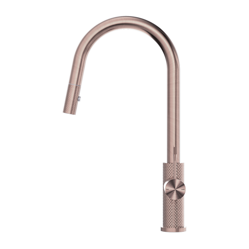 Nero Opal Pull Out Sink Mixer With Vegie Spray Function - Brushed Bronze - NR251908BZ
