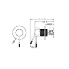 Nero Opal Shower Mixer 80mm Plate - Brushed Nickel - NR251909BN