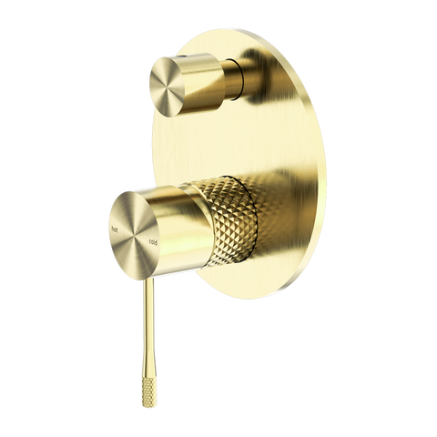 Nero Opal Shower Mixer With Divertor - Brushed Gold