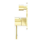 Nero Opal Shower Mixer With Divertor - Brushed Gold - NR251909aBG