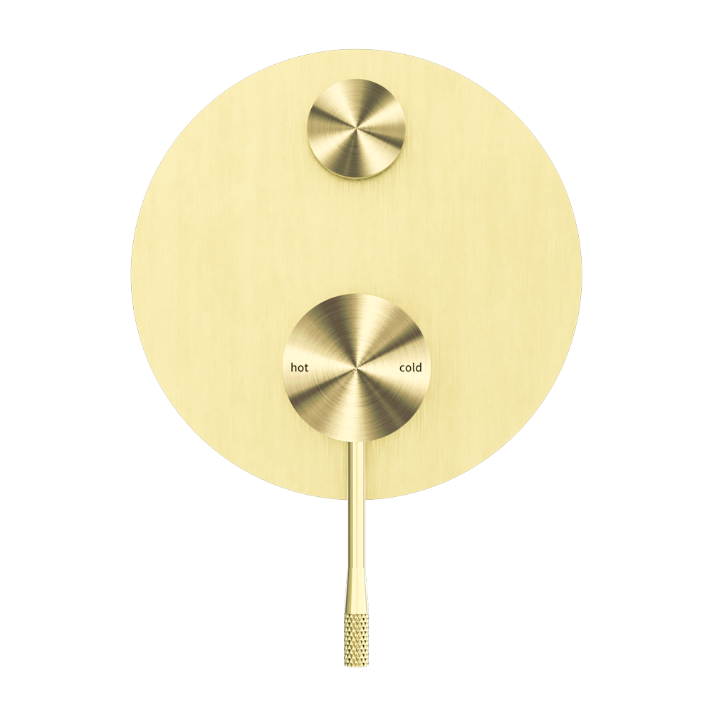 Nero Opal Shower Mixer With Divertor - Brushed Gold - NR251909aBG